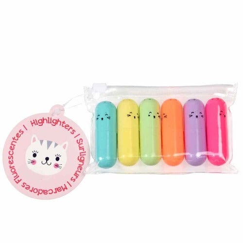 Cat Highlighter Pens | Party Bag Filler Toys | Party Bag Supplies Rex London