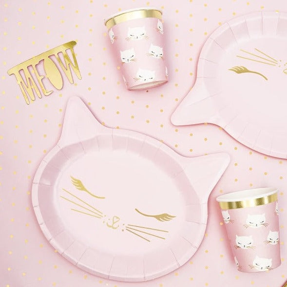 Cute Cat Themed Party Supplies - Cat Cups UK