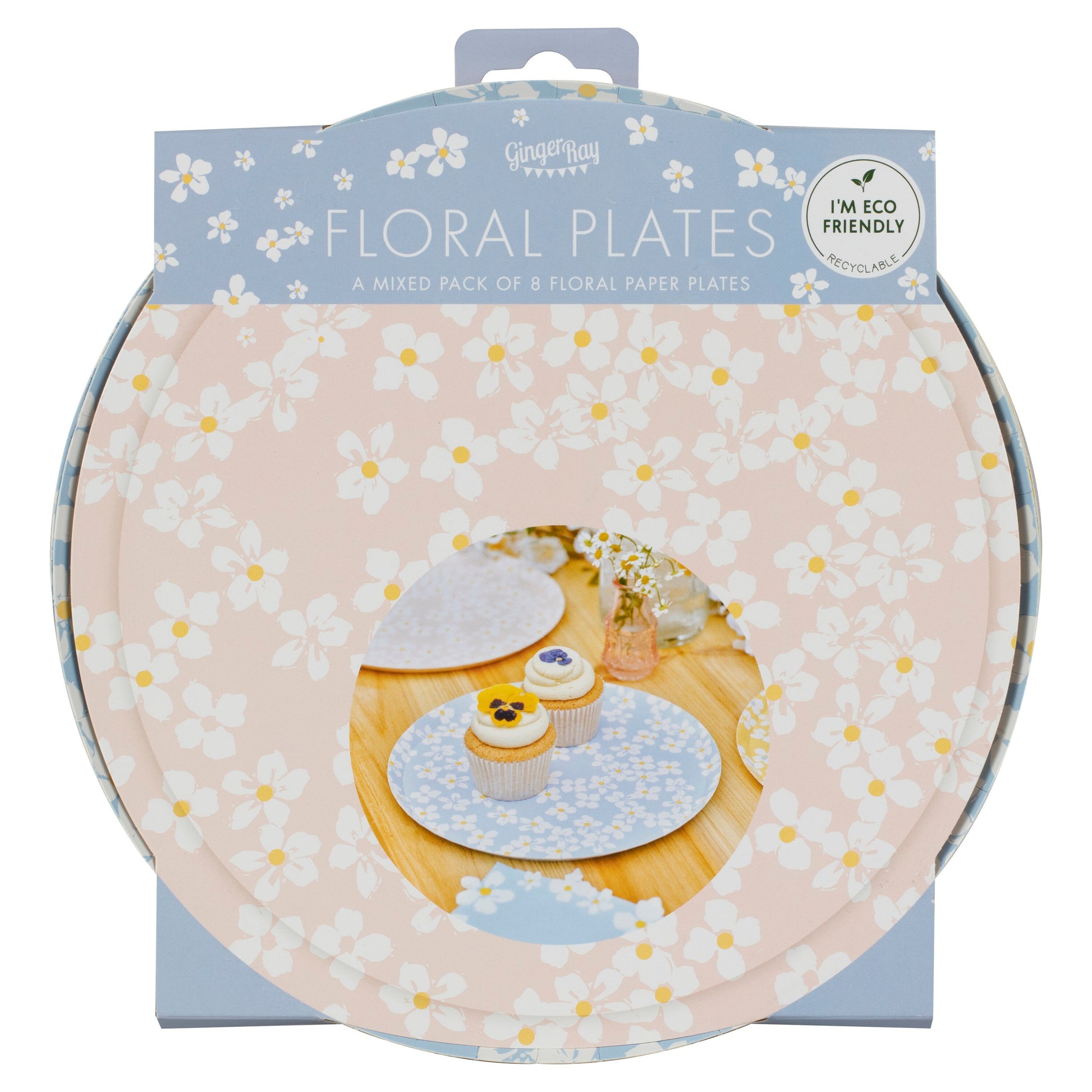 Daisy print Floral Party Plates for Easter | Ginger Ray