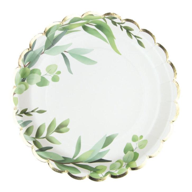 Eucalyptus Paper Plates | Wedding Tableware UK