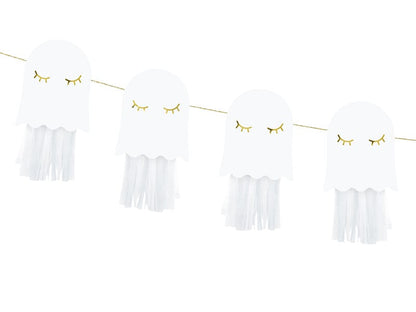 Ghost Paper Garland | Fun Halloween Party Decorations UK Party Deco