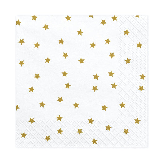 Gold Star Party Napkins |  Stylish Disposable Tableware UK Party Deco