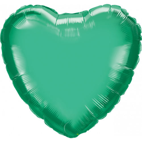 Green Heart Foil Balloon 18"