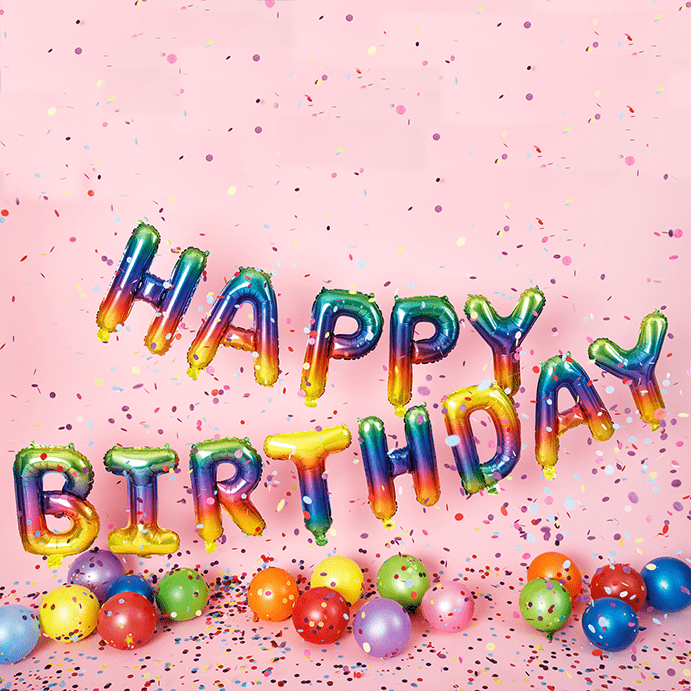 Happy Birthday Balloon Bunting - Balloon Letters Ginger Ray UK Party Deco