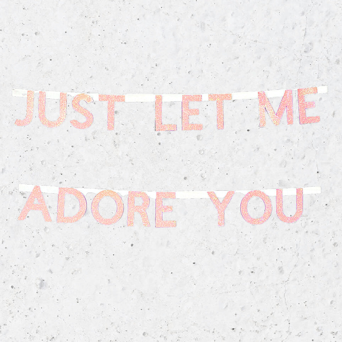 Just Let Me Adore You Wedding and Valentines Banner UK