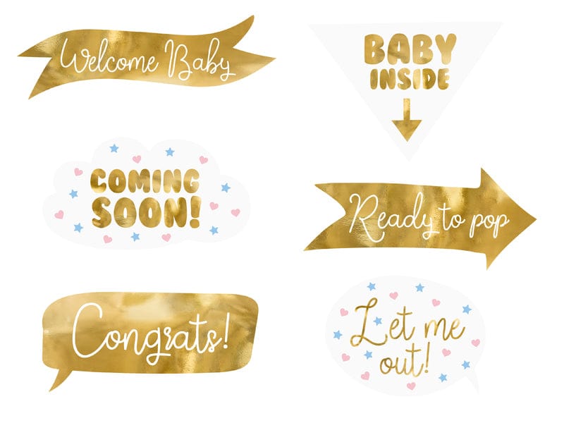 Baby Shower Photo Props | Baby Shower Decorations UK Party Deco