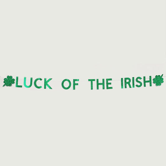 Luck Of The Irish St Patricks Day Banner Decoration
