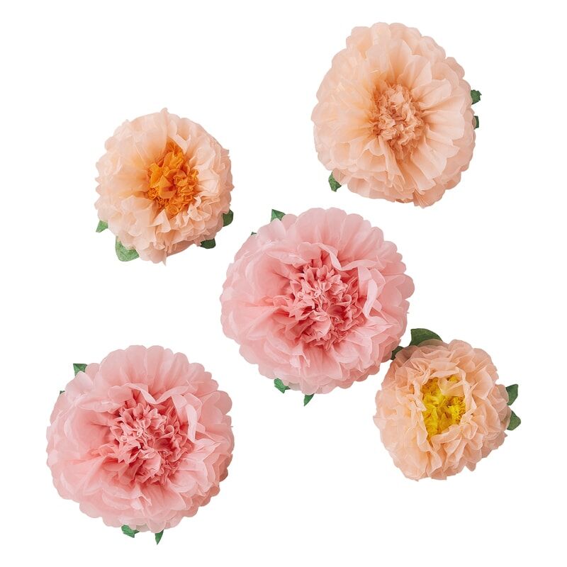 Giant Paper Flower Decorations Peach | Paper Flowers UK Ginger Ray
