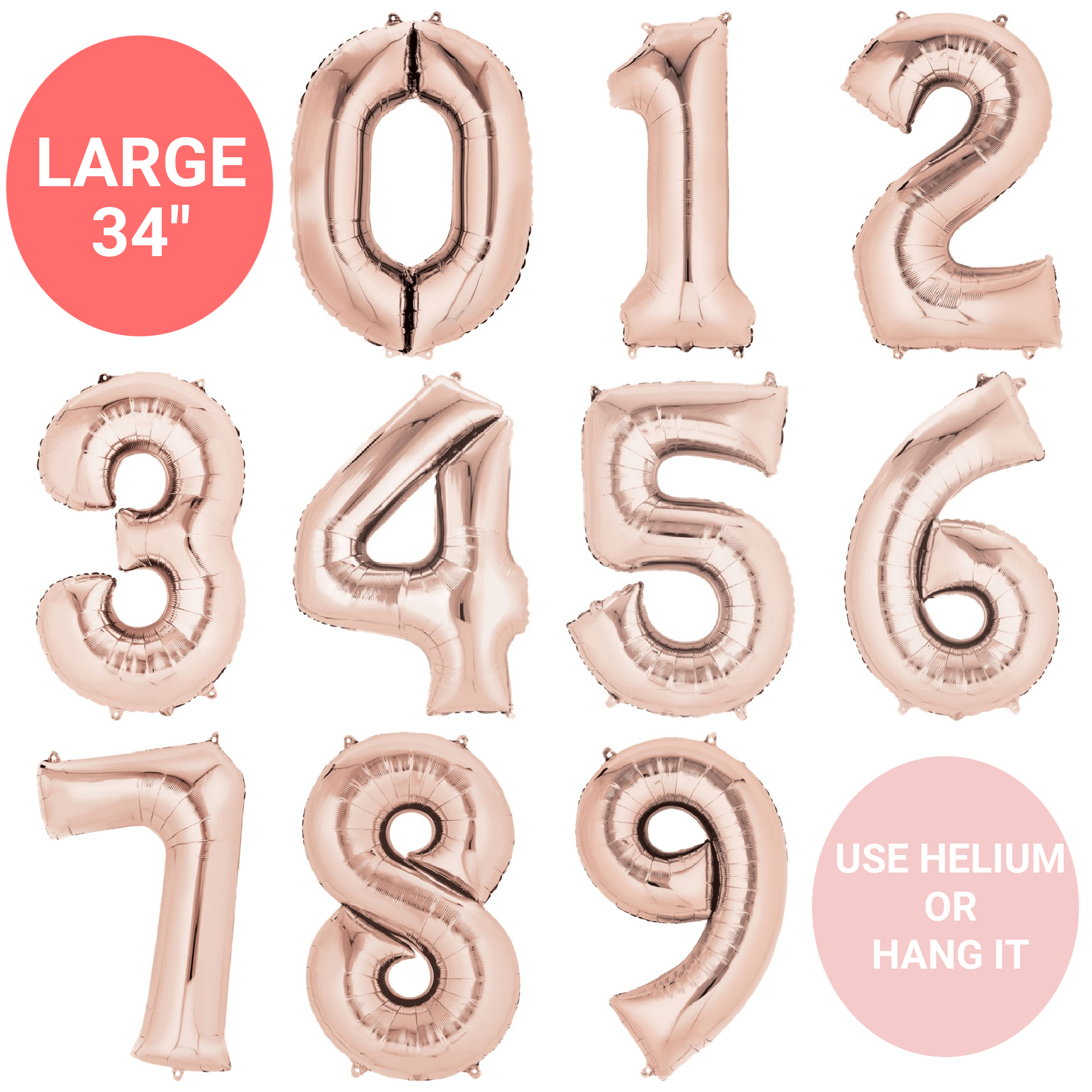 Big foil discount number balloons