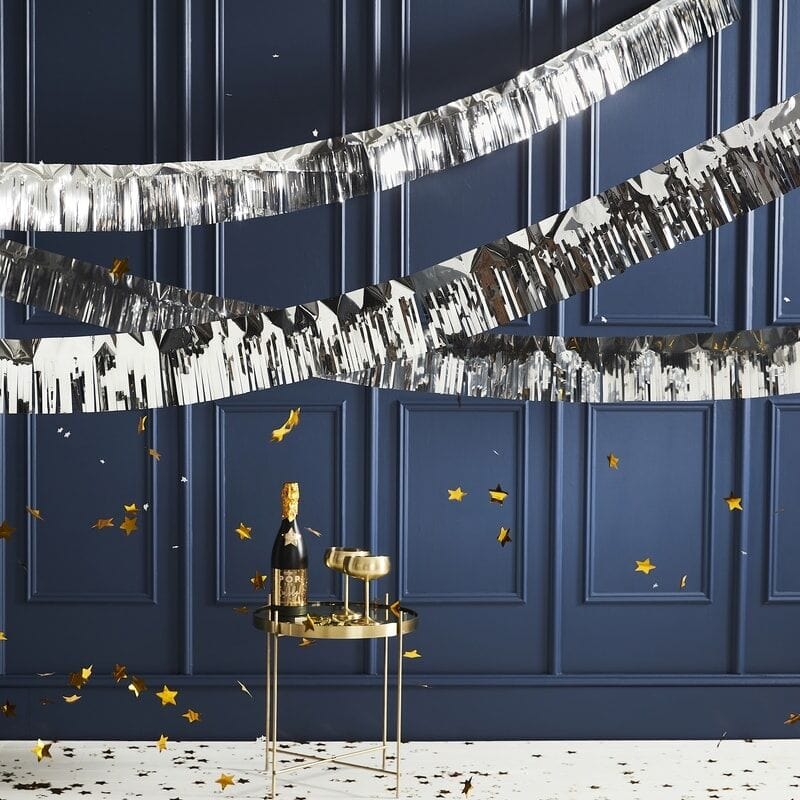 Metallic Silver Fringe Garland | Pretty Little Party Shop Ginger Ray