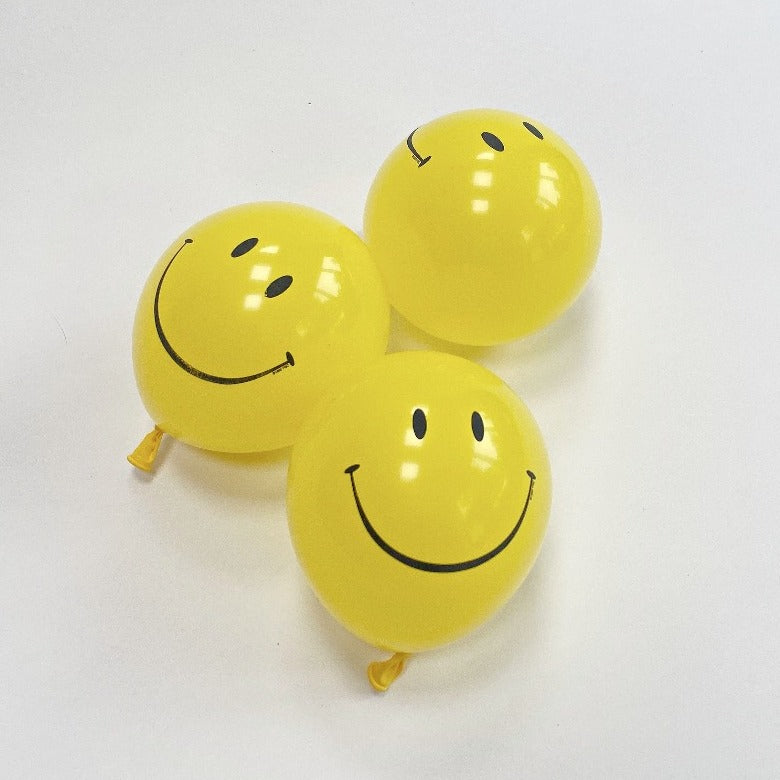 Mini Smiley Face Balloons | Yellow Smiley Face Balloons UK Qualatex
