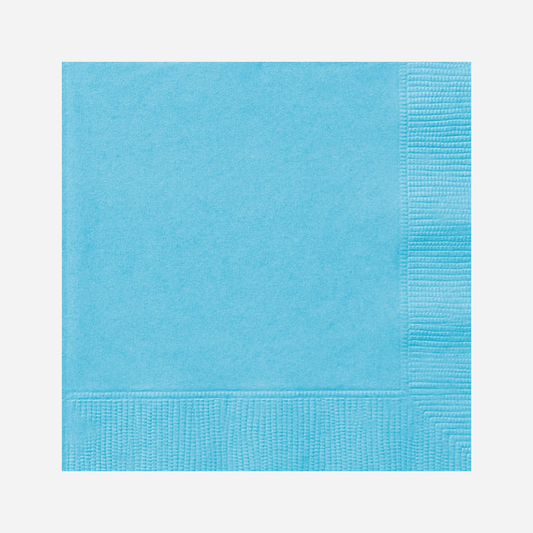 Baby Blue Solid Colour Paper Napkin Serviettes