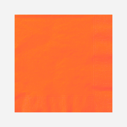 Solid Colour Paper Napkins Orange