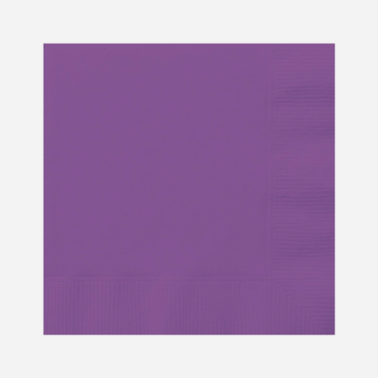 Purple Napkins | Plain Paper Serviettes | Party Napkins Online Unique