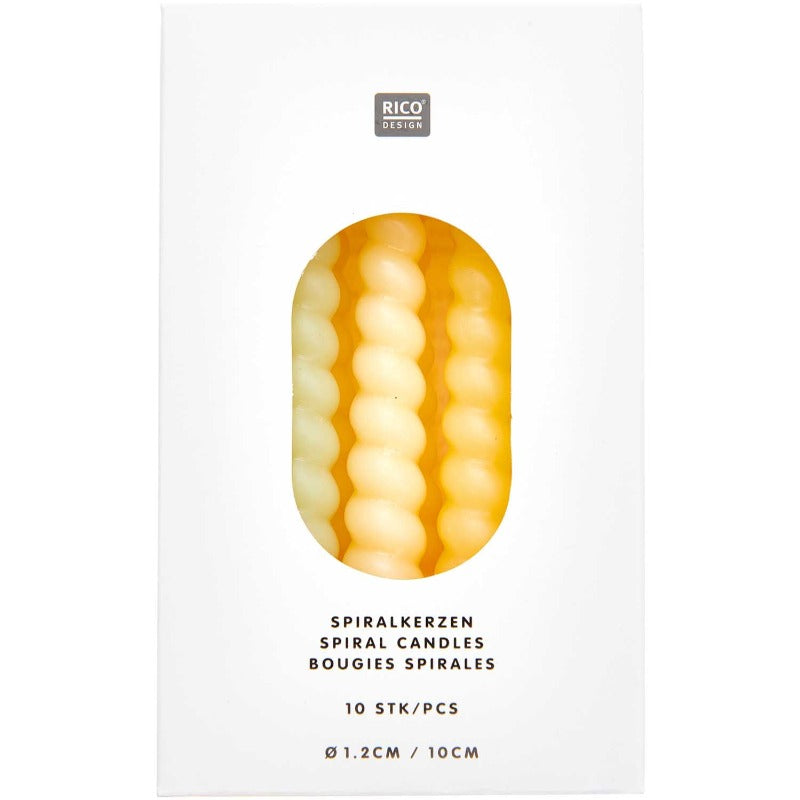 Spiral Cake Candles Yellows | Spiral Candles for Cakes UK