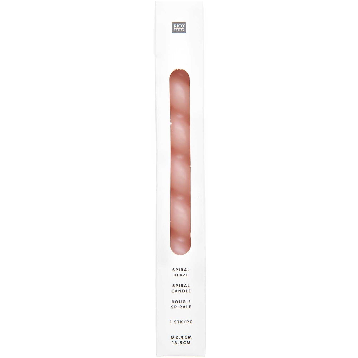 Spiral Candles | Smokey Rose Pink Spiral Candles UK Rico Design
