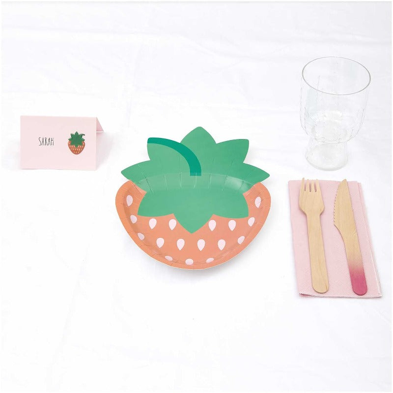 Strawberry Shaped Paper Party Plates UK