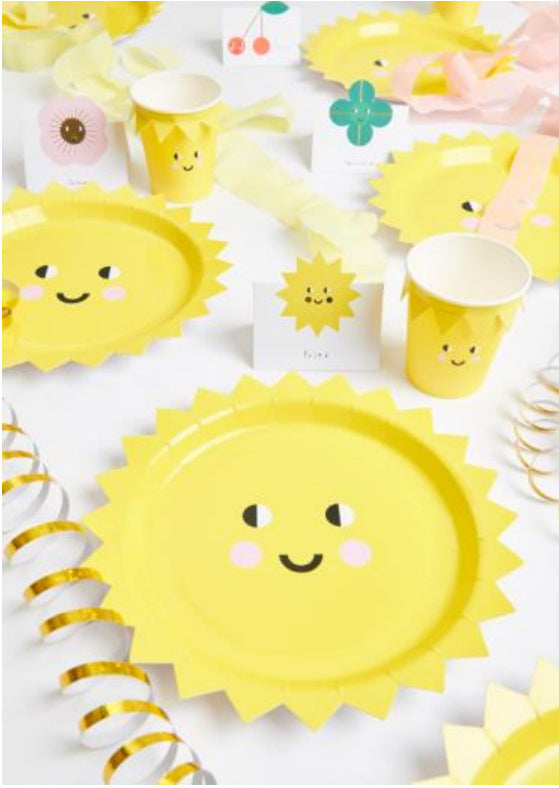 Sun Shaped Party Plates | Happy Sun Paper Plates UK