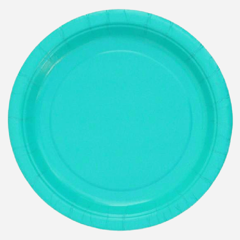 Teal paper online plates and napkins
