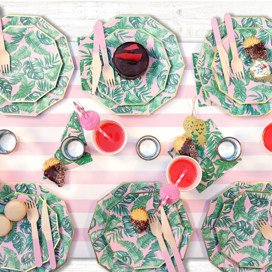 Tropical Luau Party Cups | Palm Print Cups From Coterie UK