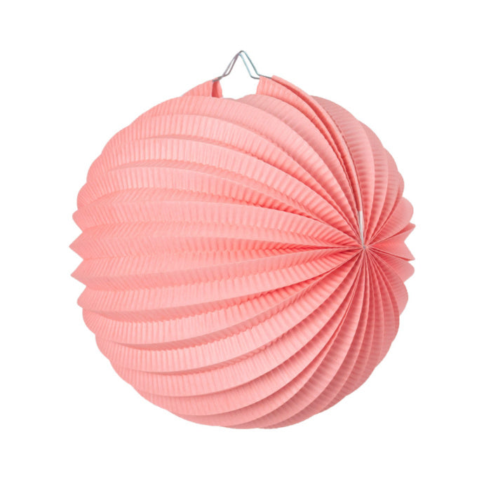 Pleated Paper Lanterns | Vintage Pink Lantern Lampion