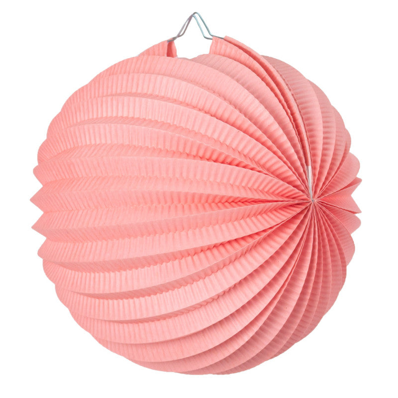 Pleated Paper Lanterns | Vintage Pink Lantern Lampion