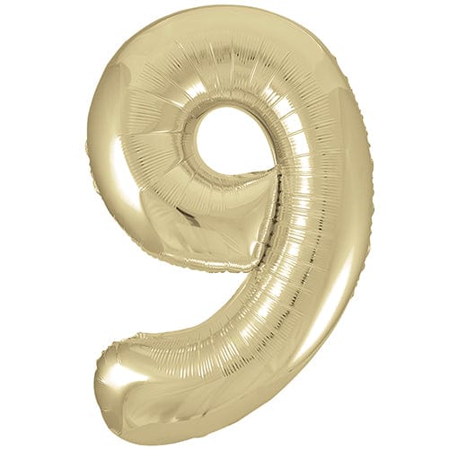 Large Balloon Numbers | Giant White Gold Balloon Numbers 34" Unique