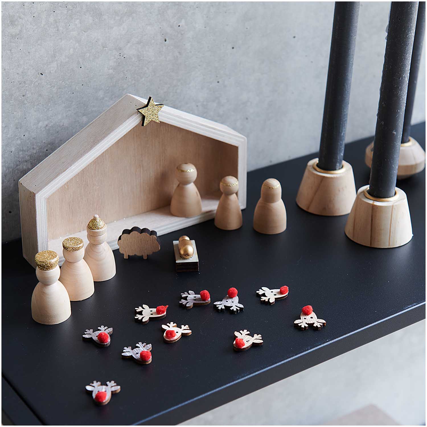 Christmas Reindeer Wooden Confetti | Eco Confetti  Rico Design