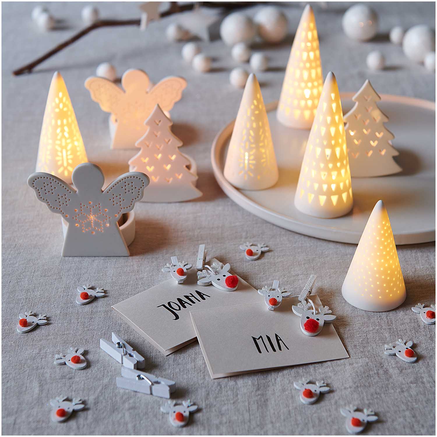 Christmas Reindeer Wooden Confetti | Eco Confetti  Rico Design