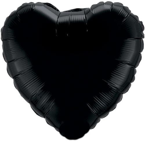 Black Heart Foil Balloons | Wedding Balloons | Stylish Balloon Shop UK Qualatex