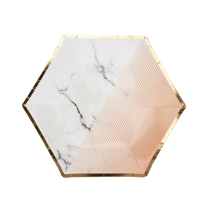 Marble & Blush Party Plates | Paper Plates Weddings & Special Events neviti