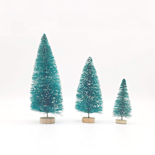 Bottle Brush Christmas Trees | Green Sisal Trees Christmas decorations UK Pretty
