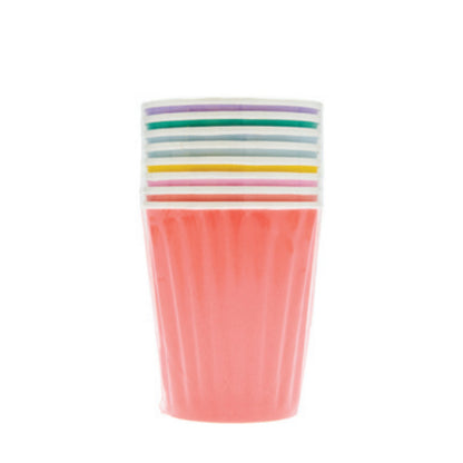 Bright Paper Cups set | Colourful Rainbow Cups | Rico