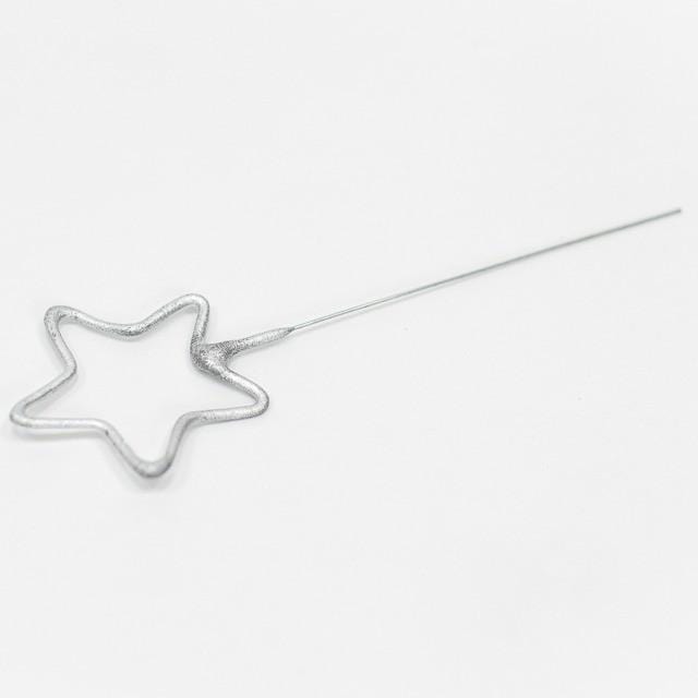 Silver Cake Star Sparkler | Cake Candles and Sparklers Unique