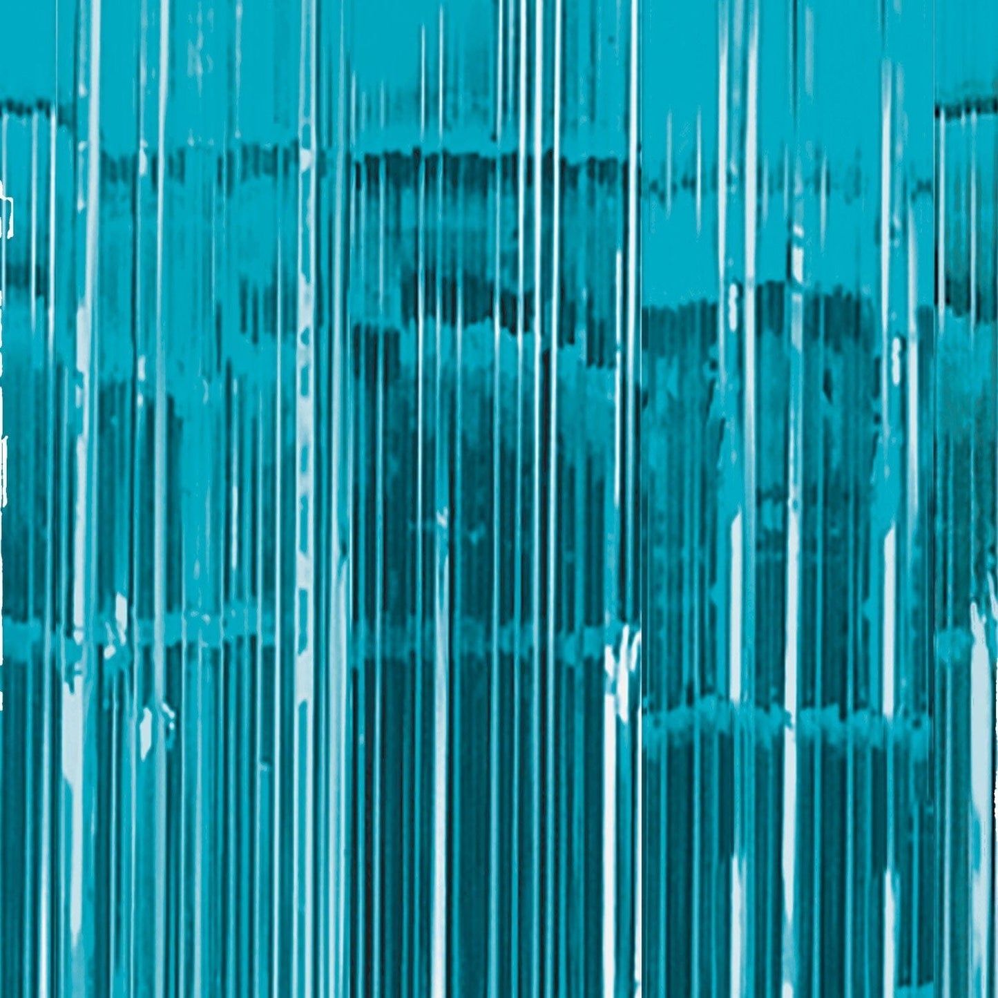 Turquoise Foil Party Curtain | Balloon Tassel Fringe | Unique Decor Amscan