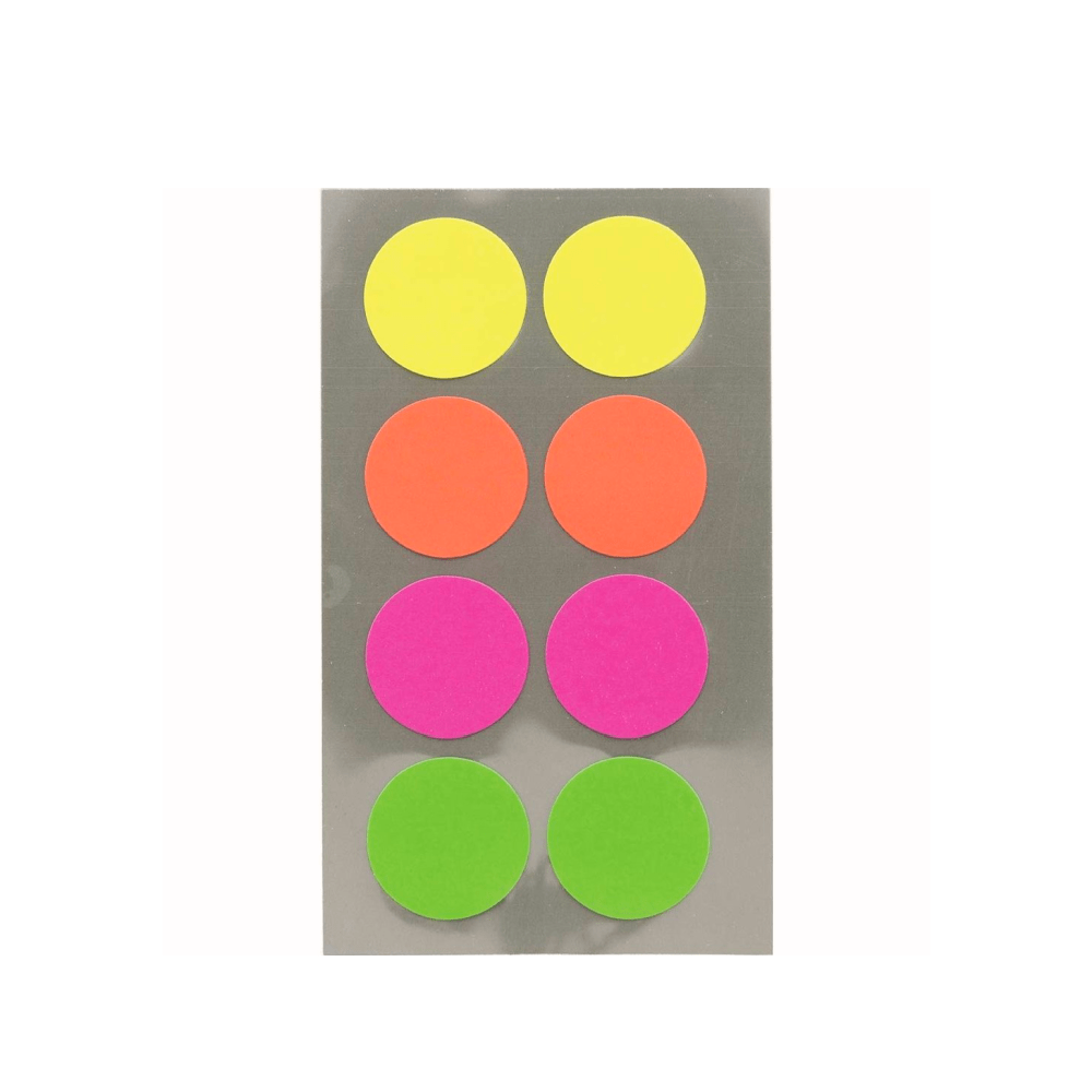 Round Neon Sticker Labels For Gifting and Party Bags Rico Design