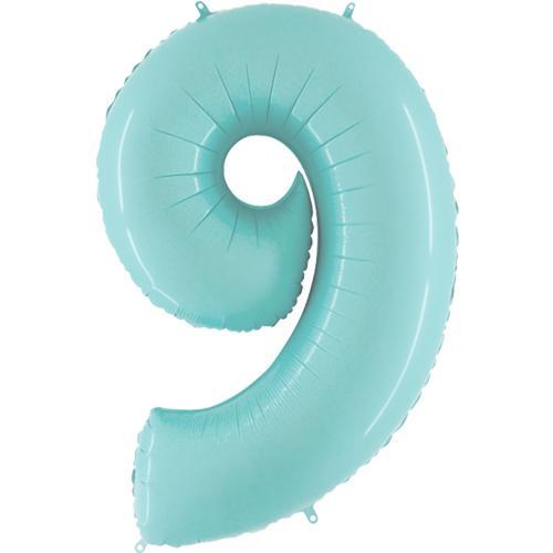 Large Balloon Numbers | Pastel Blue Helium Number Balloons Pretty Little Party Shop