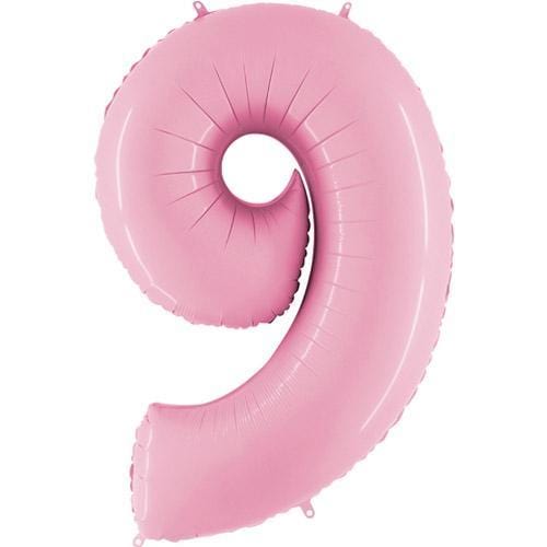 Large Balloon Numbers - Pastel Pink Helium Number Balloons Grabo