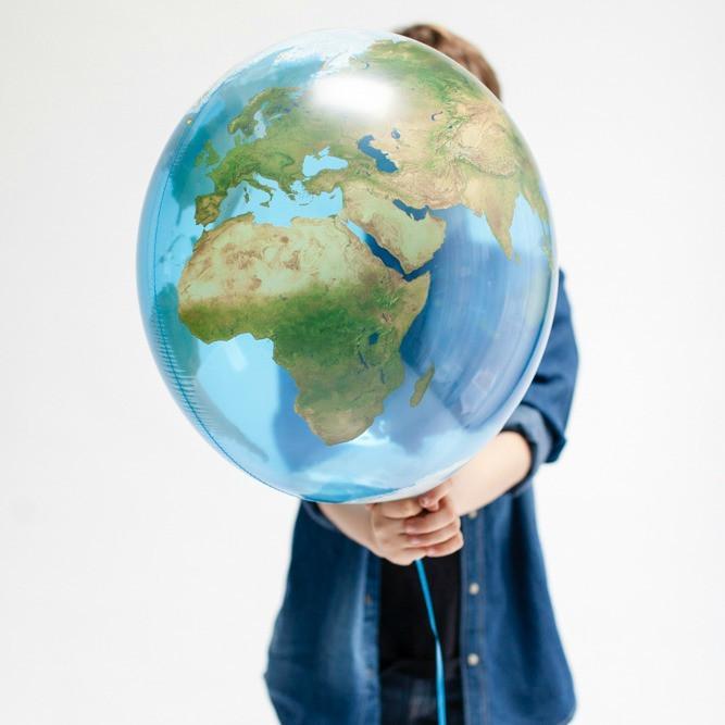 Globe Bubble Balloon | Globe Balloon | Kids Party Balloons Online Qualatex