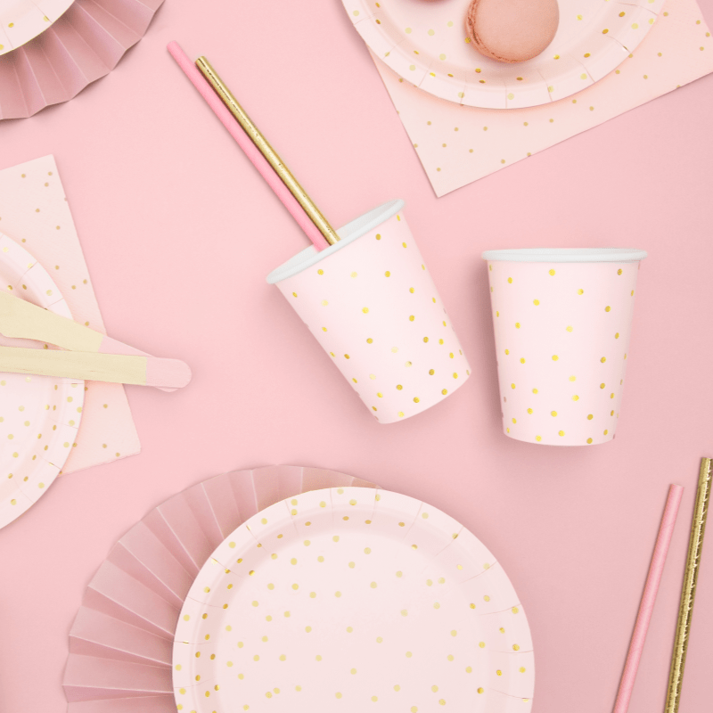 Stylish Paper Cups | Blush Wedding Paper Cups | Stylish Party Supplies Party Deco