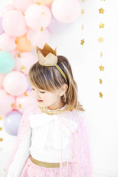 Gold Fabric Crown | Beautiful Party Dressing Up for Kids Party Deco