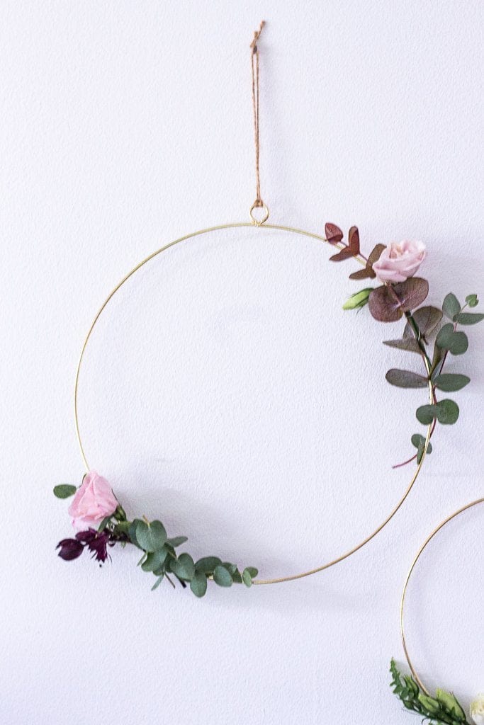 Metal Hoop Decorations | Floral Hanging Hoops | Wedding Decor Party Deco