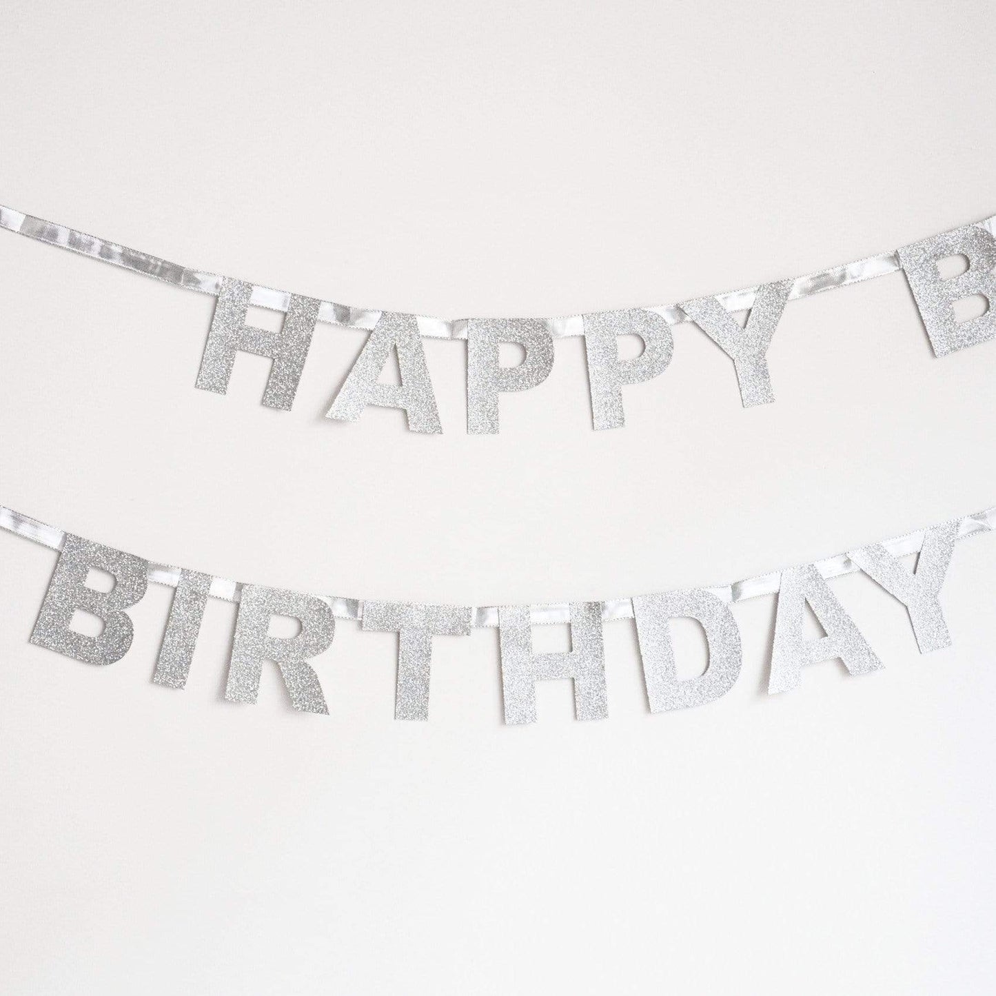 Silver Happy Birthday Garland | Birthday Banners My Little Day