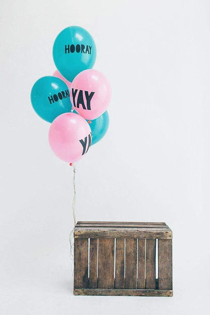 Hooray Balloons Pink | Boutique Balloons | Online Balloonery Pretty Little Party Shop
