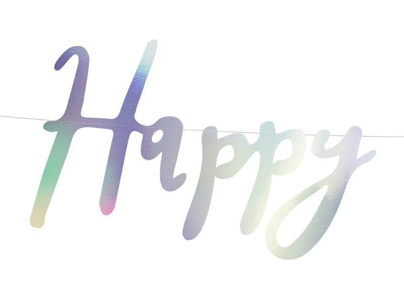 Iridescent Birthday Banner - Birthday Party Supplies and Decorations Party Deco