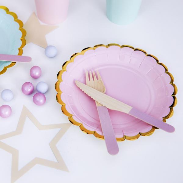 Pastel Pink Party Plates | Modern Party Plates | Unique Party Supplies Party Deco
