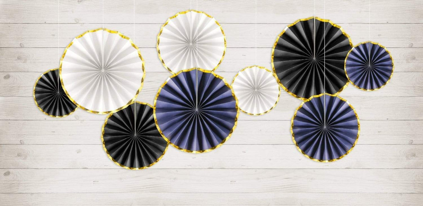 Paper Fan Decorations | Black Wedding Paper Fans Party Deco
