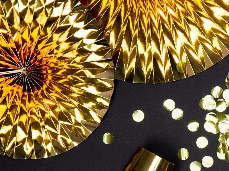 Paper Fan Decorations | Gold Wedding Paper Decorations UK Party Deco