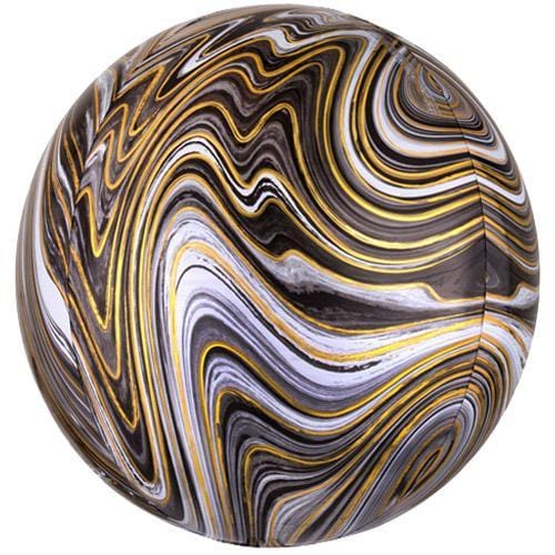 Marble Orb Balloon 16" Black | Marblez Orbz Balloons Anagram