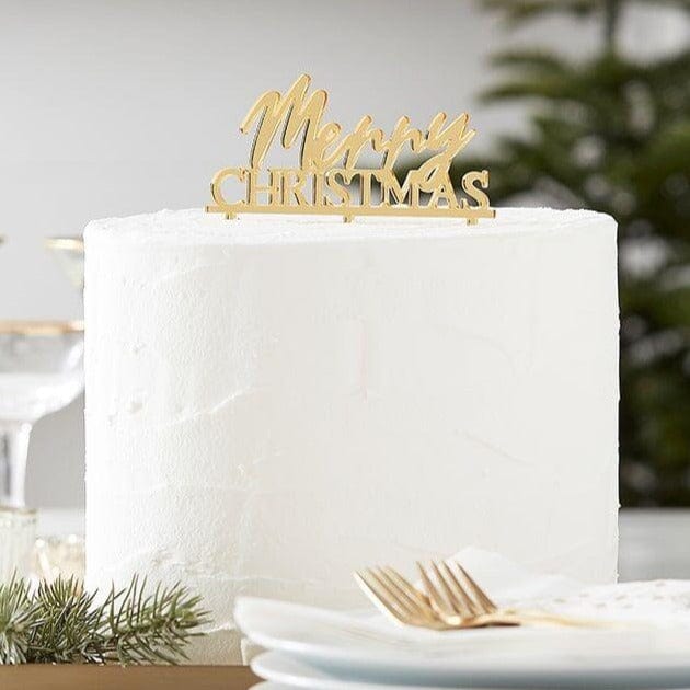 Merry Christmas Cake Topper | Christmas Cake Decorations Ginger Ray